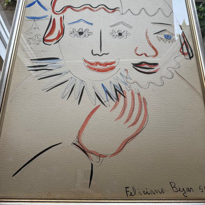 Feliciano Byan Cubist Figures Art Painting