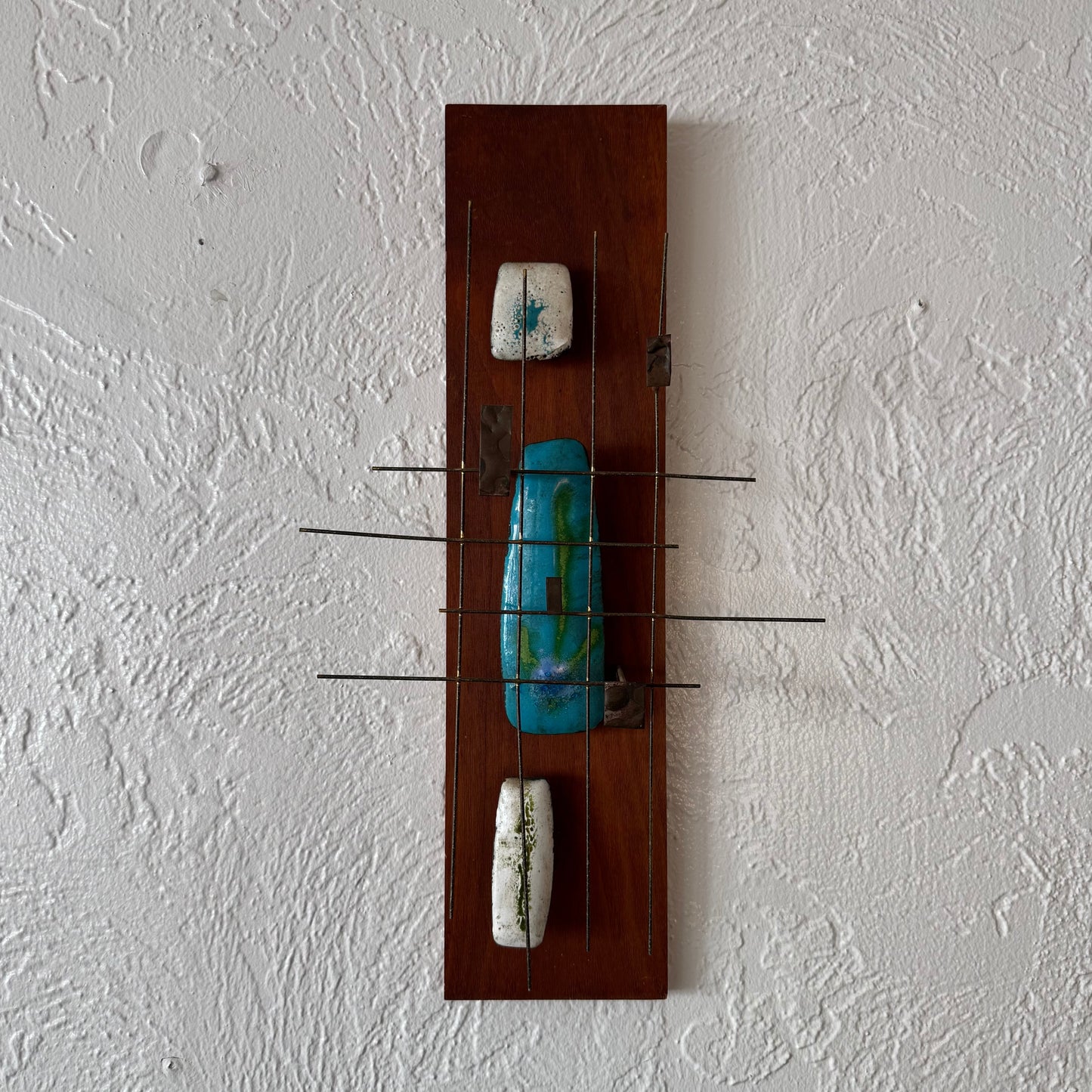 Carol Santora Brass Enamel Abstract Wall Sculpture