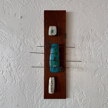 Carol Santora Brass Enamel Abstract Wall Sculpture