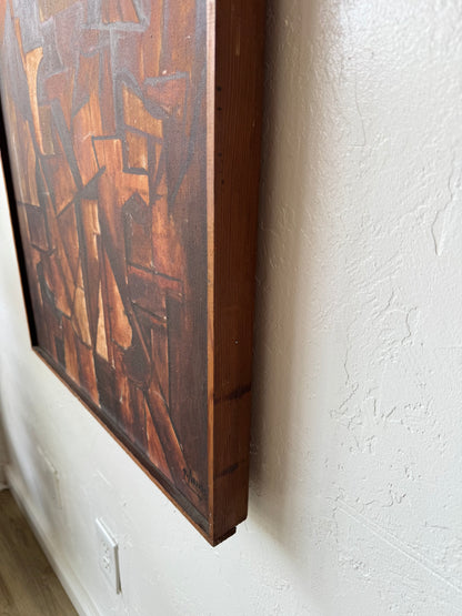 Robert Gilmore Cubist Abstract Oil Painting