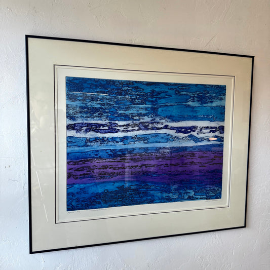 LaVerne Krause Colorfield Abstract Expressionist Etching Print