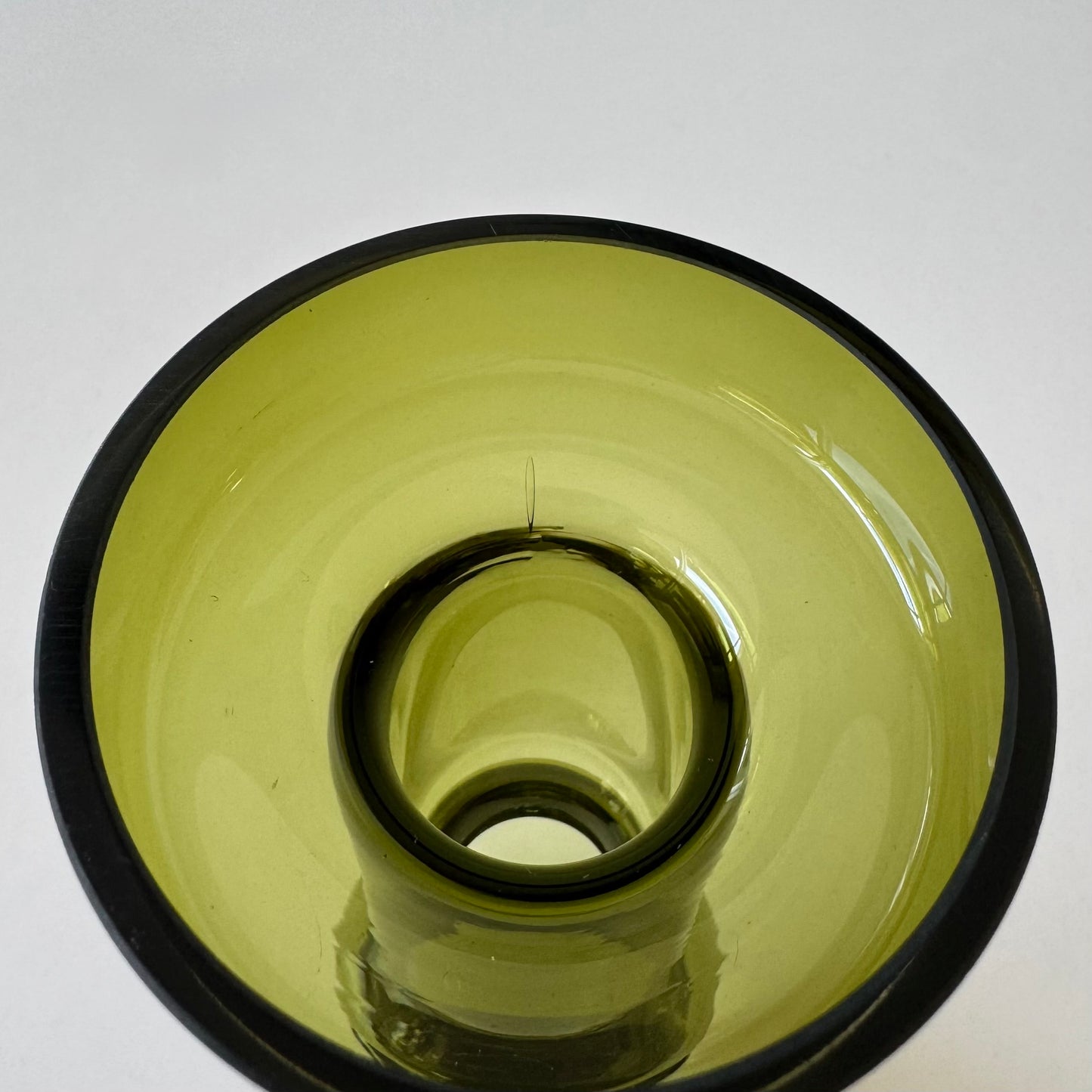 Nanny Still Pompadour by Riihimaen Finnish Green Glass Vase