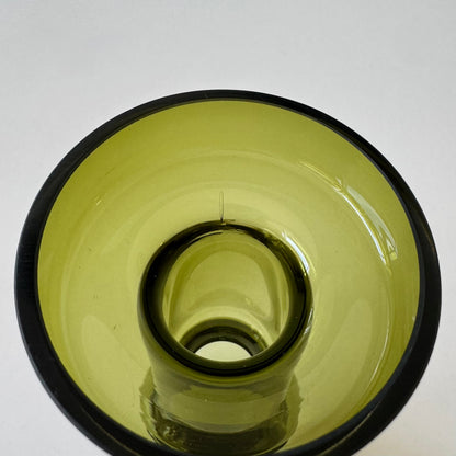 Nanny Still Pompadour by Riihimaen Finnish Green Glass Vase