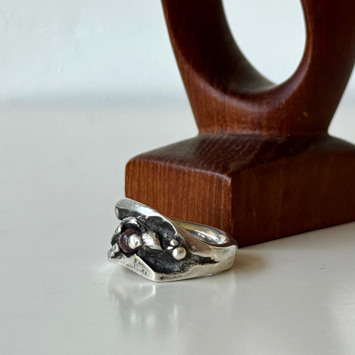 Max Nixon Silver Amethyst Ring