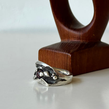 Max Nixon Silver Amethyst Ring