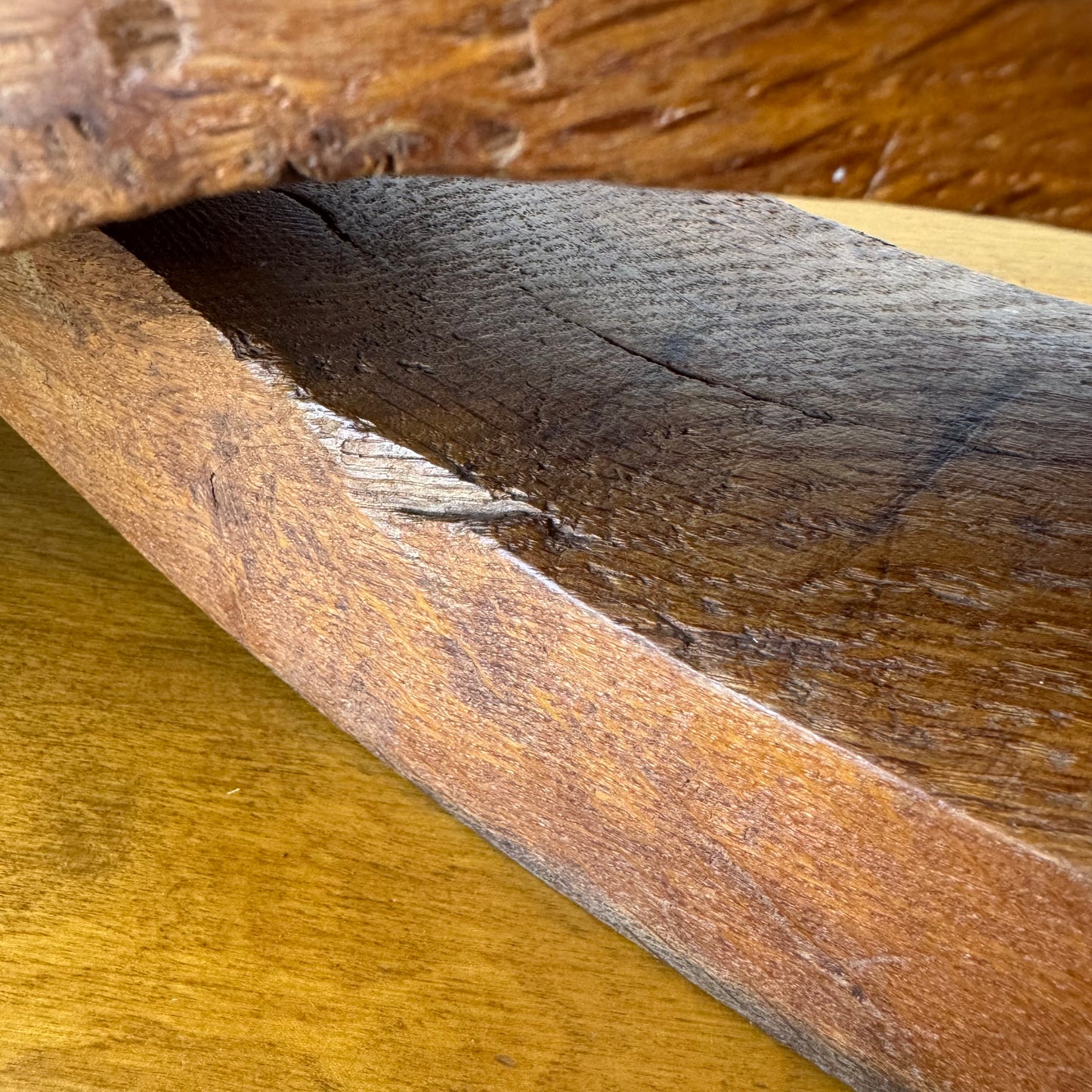 Vintage 1970’s Abstract Oak Sculpture