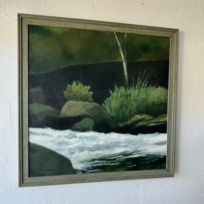 River Landscape Painting, Mark Clarke