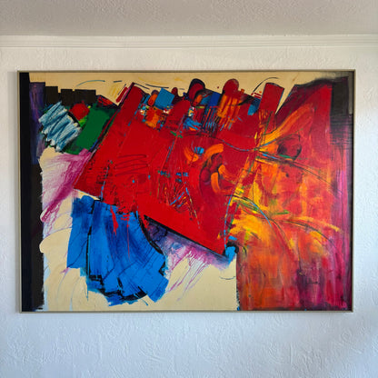 Large Alan Munro Abstract Acrylic Painting