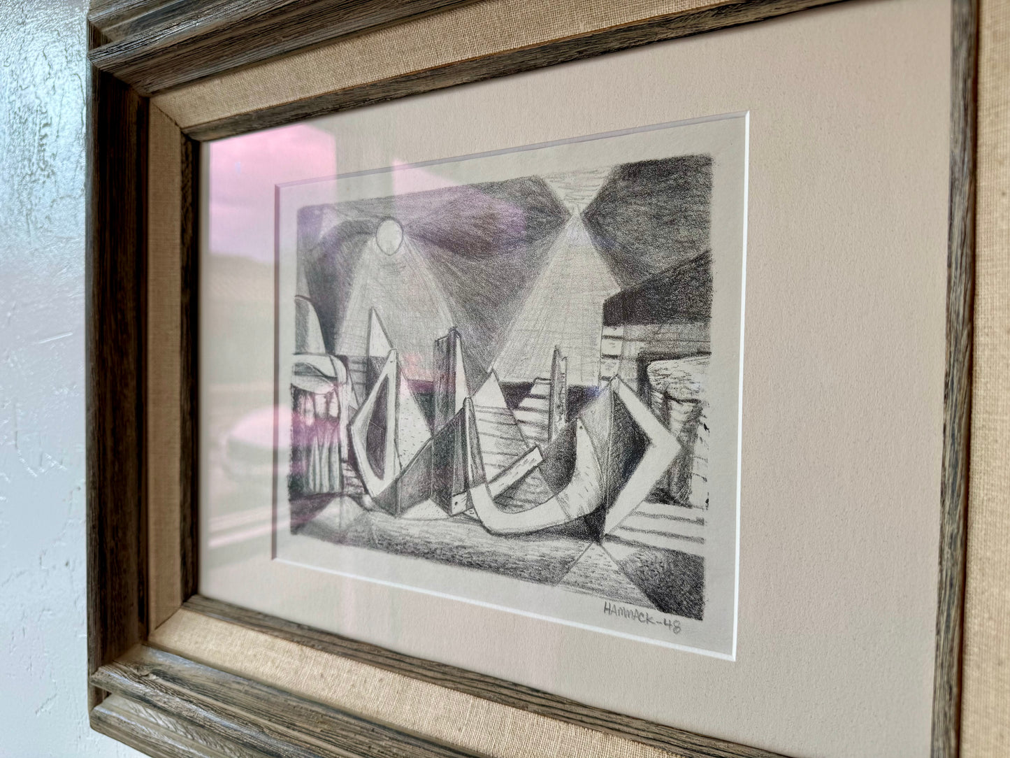 Jack Hammack Abstract Surrealist Beach Memory Block Print