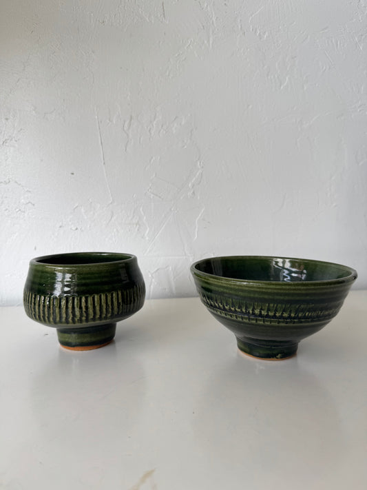Warren Mackenzie Green Bowls
