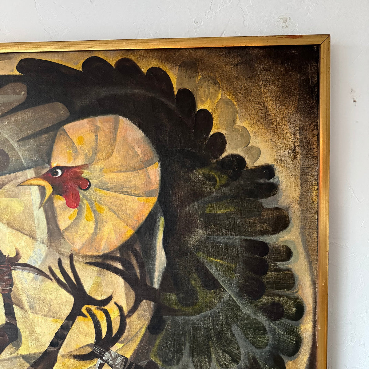 Paco Gorospe Fighting Birds Canvas Oil Painting