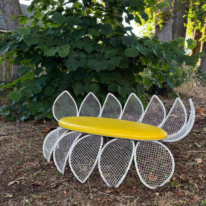 Vintage Iron Daisy Outdoor Bench