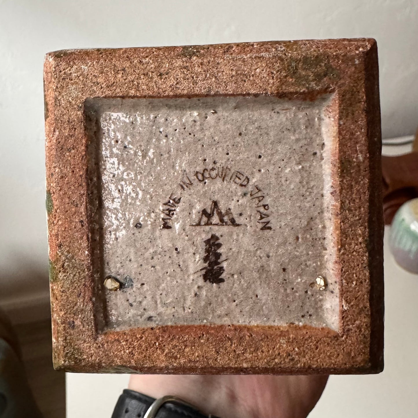 Japanese Studio Pottery Square Vase