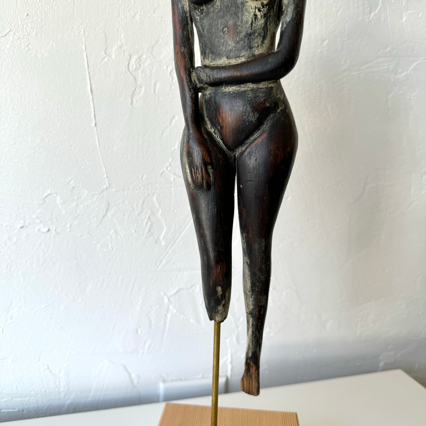 Primitive Folk Art Female Nude Sculpture, 1920’s