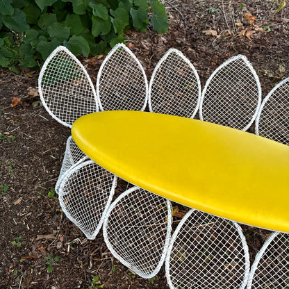 Vintage Iron Daisy Outdoor Bench