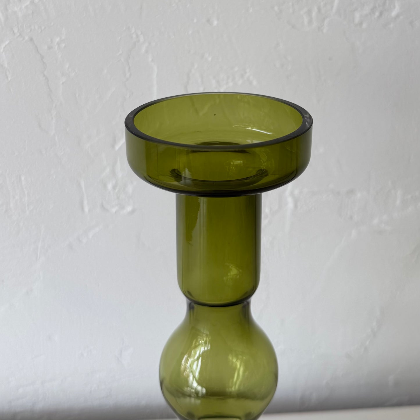 Nanny Still Pompadour by Riihimaen Finnish Green Glass Vase