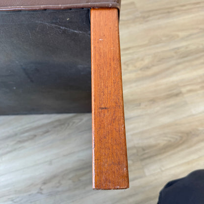 Borge Mogensen for Frederecia 2202 Leather Teak Ottoman