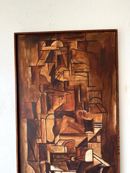 Robert Gilmore Cubist Abstract Oil Painting
