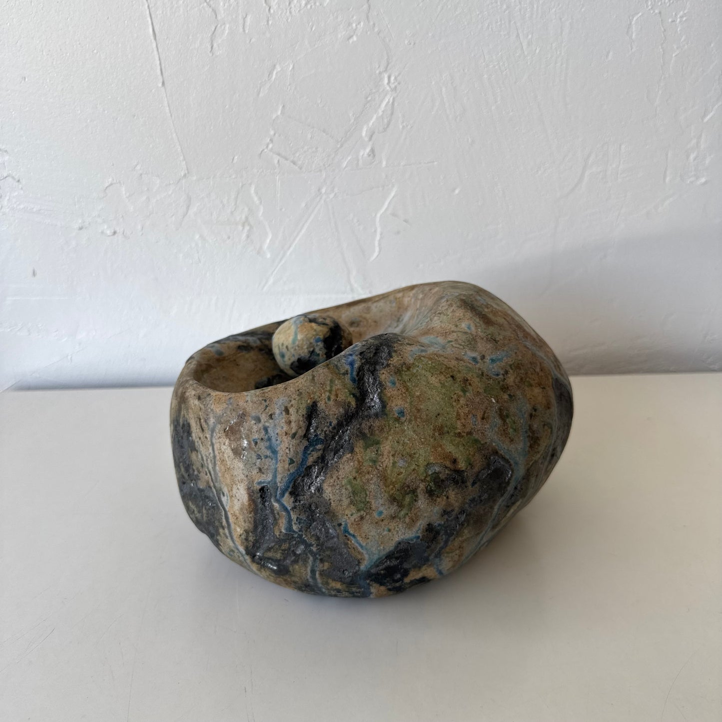 Mary Hindman Ceramic Stacked Rock Sculpture