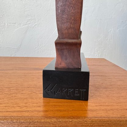Abstract Walnut Wood Sculpture