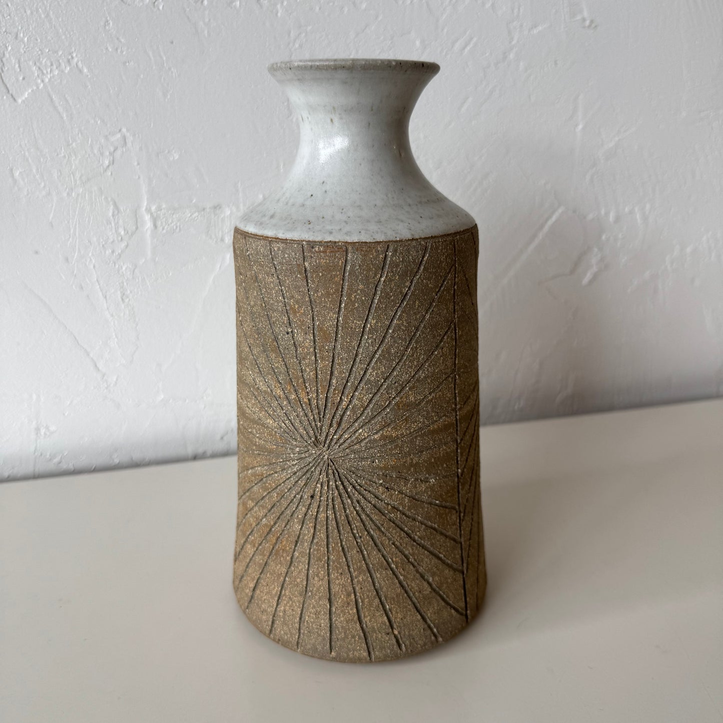 Incised Studio Pottery Vase