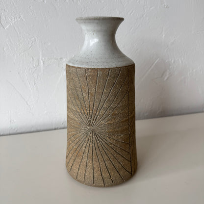 Incised Studio Pottery Vase