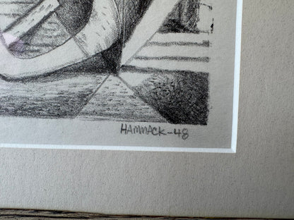 Jack Hammack Abstract Surrealist Beach Memory Block Print