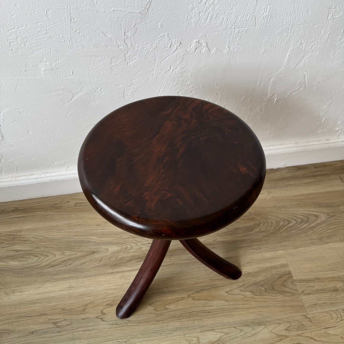James Nason Oregon Black Walnut Stool Side Table