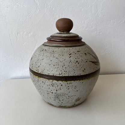 Giant Bill Creitz Studio Pottery Lidded Canister