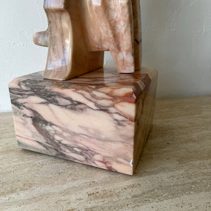 Abstract Pink Marble Sculpture, style of Jacques Lipchitz