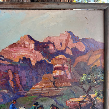 Emery D Horsky “The Pow Wow” Native American Western Oil Painting