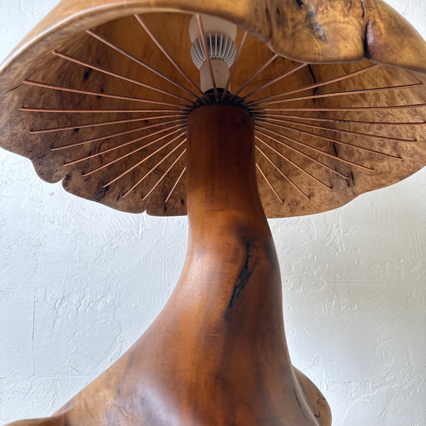 Philip Clausen Studio Craft Myrtlewood Table Lamp Sculpture