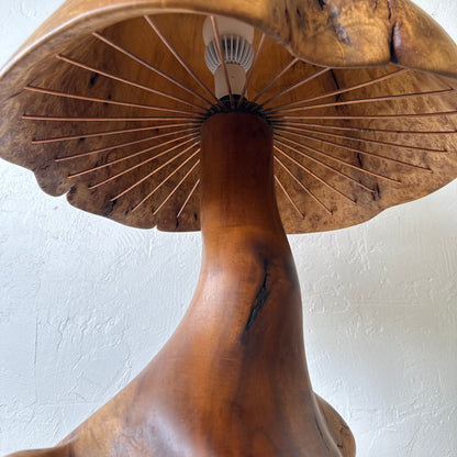 Philip Clausen Studio Craft Myrtlewood Table Lamp Sculpture