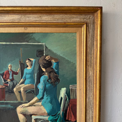 Nicolai Cikovsky Portrait Oil Painting, 1940’s