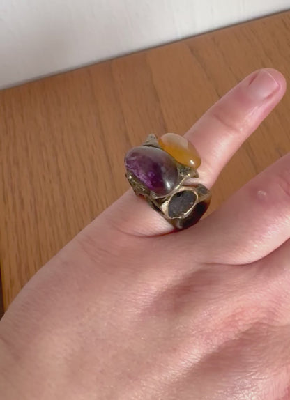 Max Nixon Bronze Amethyst Ring